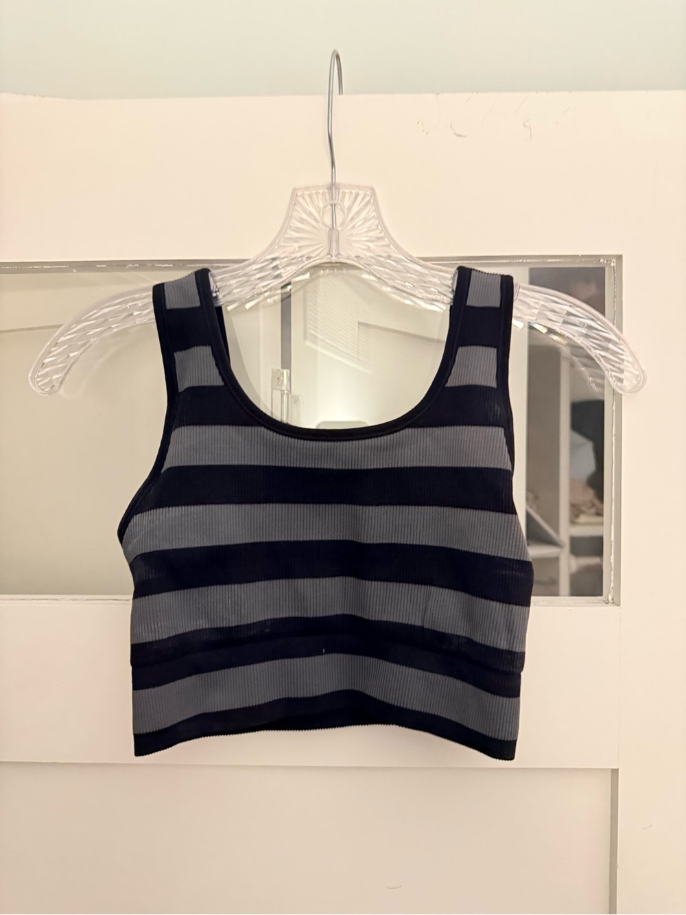 Brand New Penn Reversible Sports Bra - Striped Ribbed Crop Tank Top